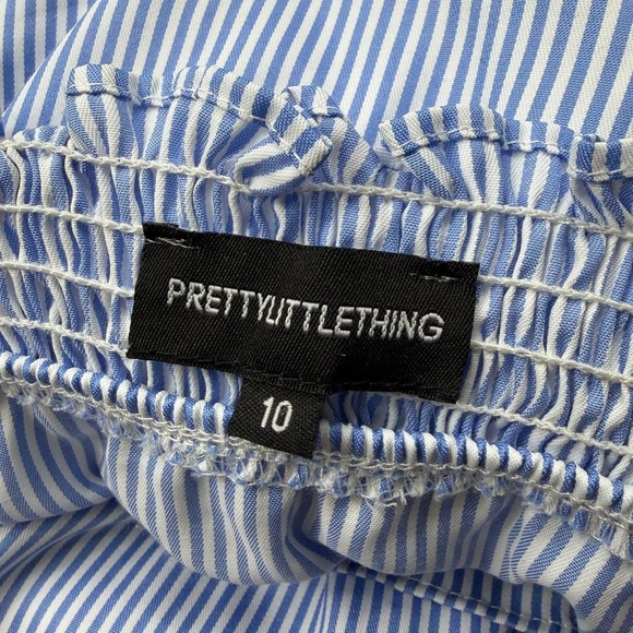 PLT Blue Off-Shoulder Ruffle Dress - Picture 4 of 5